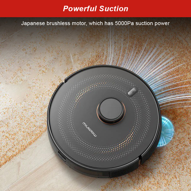 iMap 23 Black Pro Robotic Vacuum Cleaner 5000 Pa Suction with 5200 mAh Battery